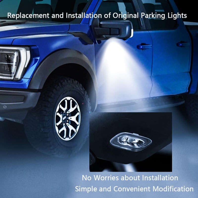 MKRLSTKM 2Pcs Side Mirror Logo LED Welcome Lights Puddle Lamp Projector Door Light Floor Light Accessories Suitable for Ford F150 F250 F350 2015 2016 2017 2018 2019 2020 2021 2022 2023 2024 2025 - Image 5
